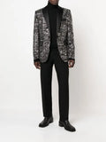 Philipp Plein velvet blazer lord fit Skull and Plein with crystals