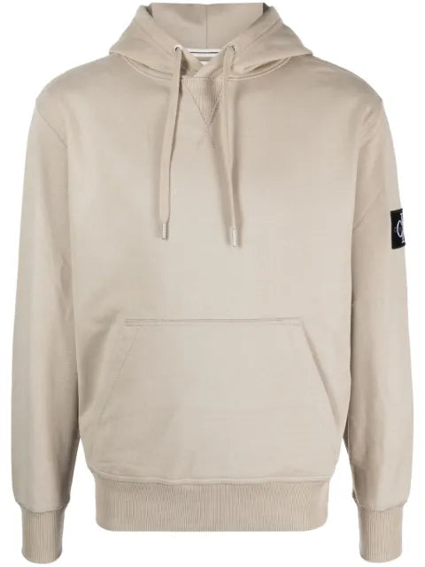 Calvin Klein logo-patch long-sleeve hoodie