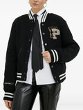 Filling Pieces varsity-style logo-patch bomber jacket