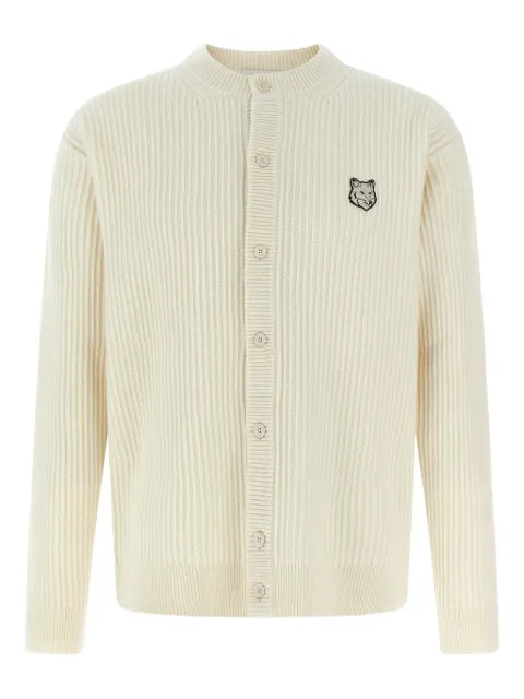 Maison Kitsuné ribbed Cardigan with fox head