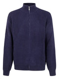 Family First zip-up mock-neck cardigan