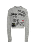 Paly To Die For slogan-embroidered sweater