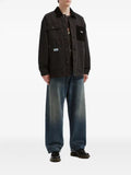 izzue corduroy-trim multi-pocket shirt jacket