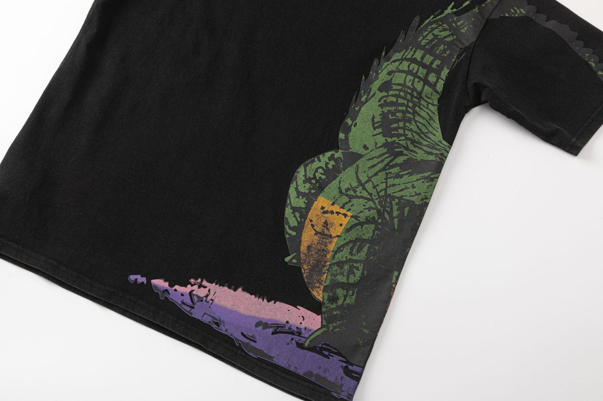 Off-White Crocodile Arrow Pattern Crew Neck Short Sleeve T Shirt