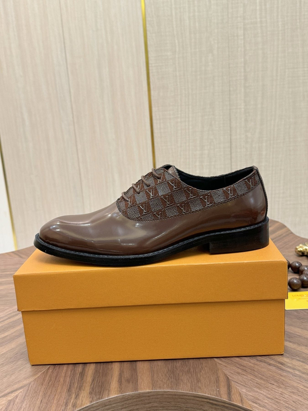 Louis Vuitton Men's Textured Vamp Lace-Up Dress Shoes
