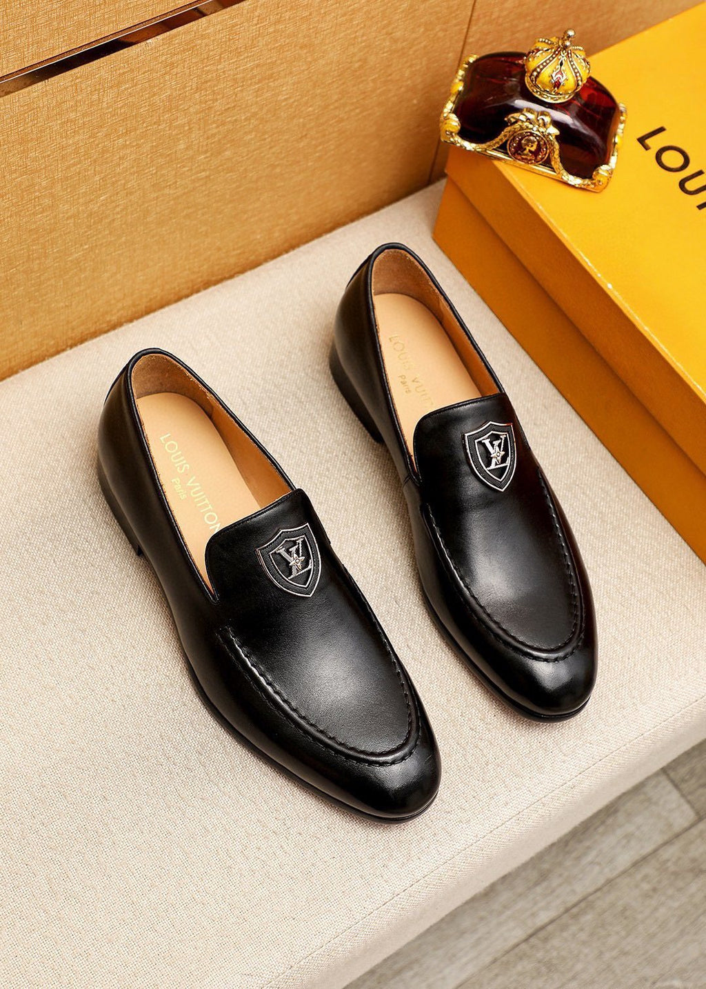Louis Vuitton Shield-Detail Slip-On Shoes